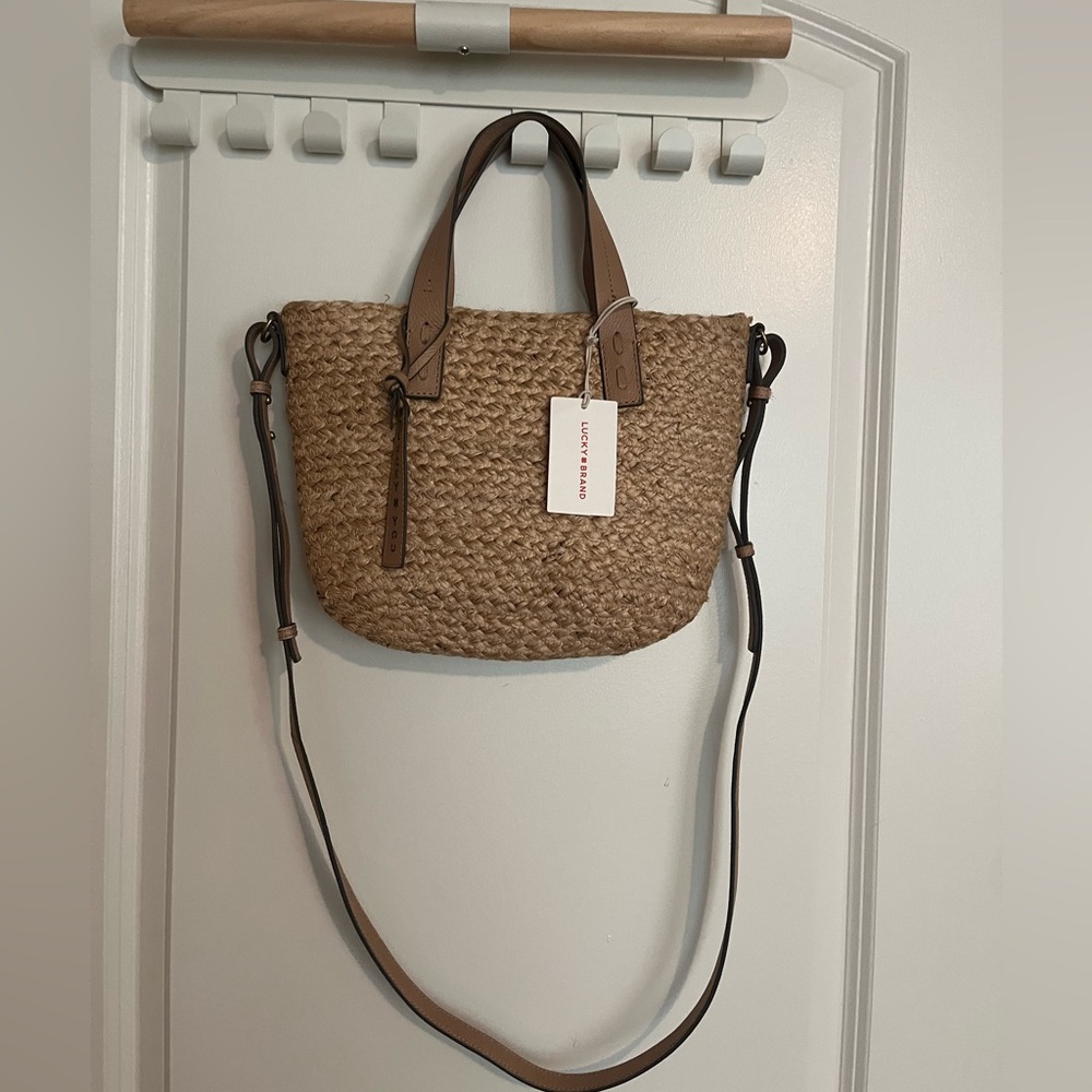Lucky Brand Tan Woven Shoulder Bag